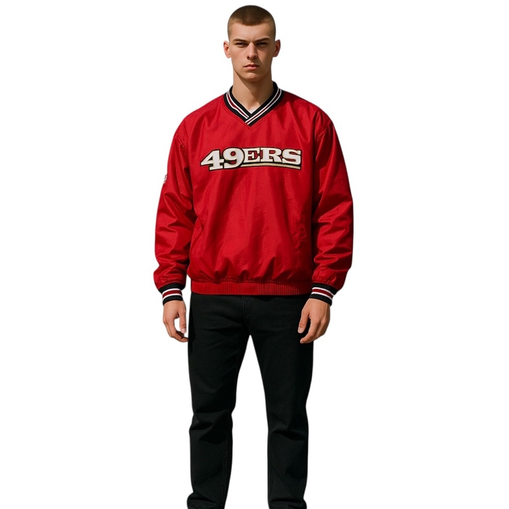 San Franscisco Pullover Mens Size XL 49ers Football NFL Windbreaker Vintage‎